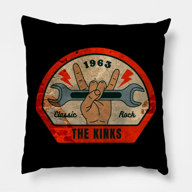 The Kinks // Wrench Pillow by OSCAR BANKS ART