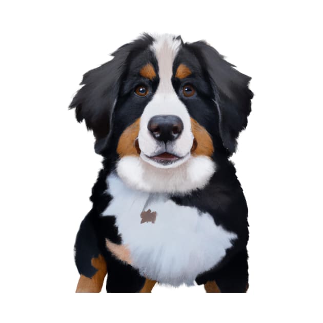 Cute Bernese Mountain Dog Drawing by Play Zoo