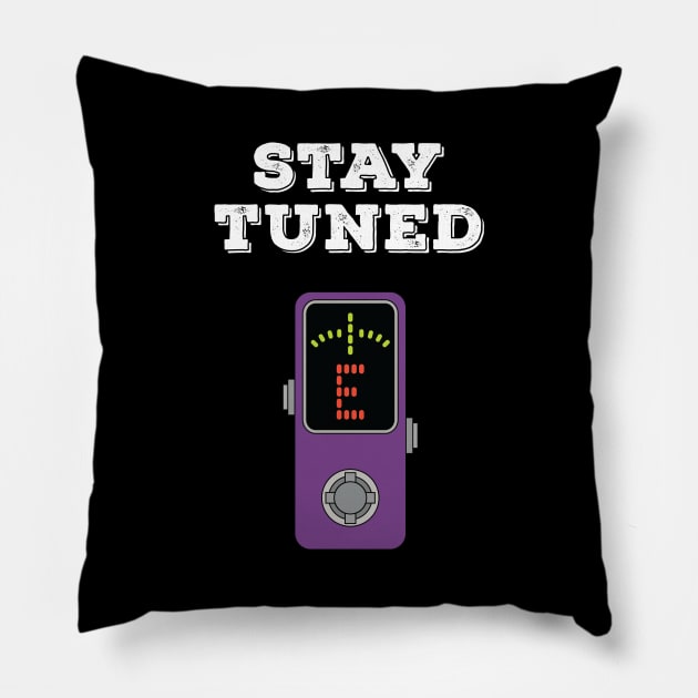 Stay Tuned Purple Pedal Tuner Pillow by nightsworthy