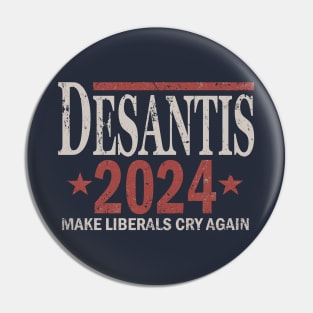 Distressed Ron DeSantis For President In 2024 Pin