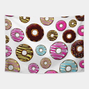 Pattern Of Donuts, Colorful Donuts, Sprinkles Tapestry