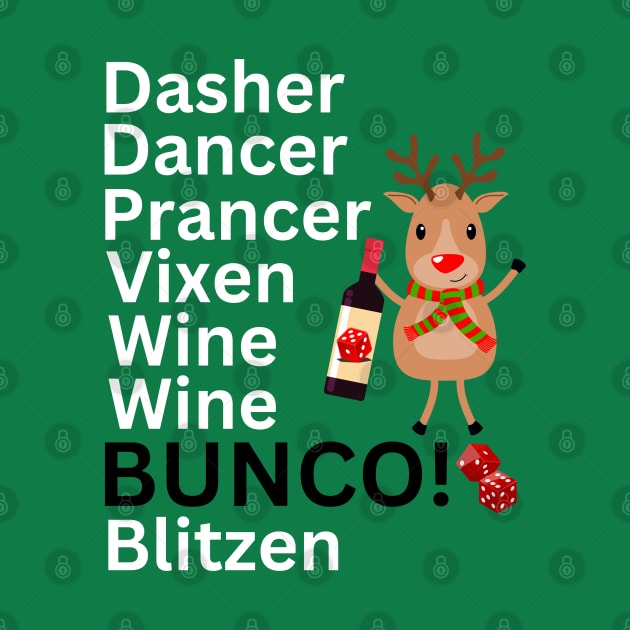 Funny Bunco Night Christmas Wine Wine Bunco by MalibuSun