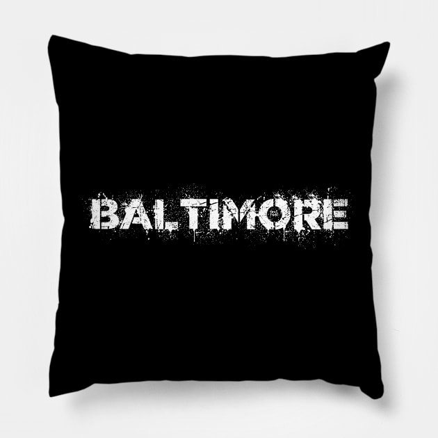 BALTIMORE Pillow by GrafPunk