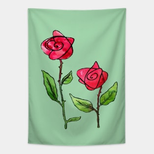 roses on the green Tapestry