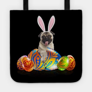 Pug Easter Egg Holiday T-Shirt Tote