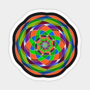 Geometric Carnival Pinwheel Magnet