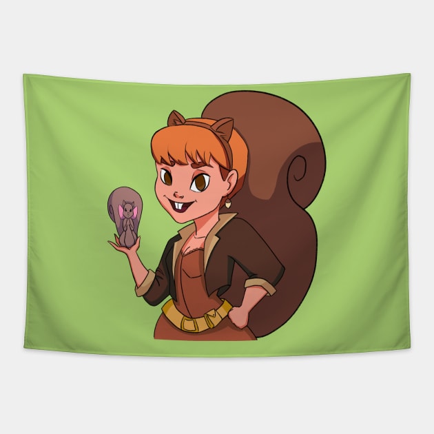 Squirrel Girl Tapestry by ArtbyDJV