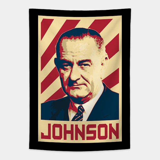 Lyndon B Johnson Tapestry by Nerd_art