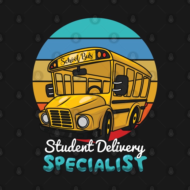 School Bus Cartoon Delivery Specialist by USProudness