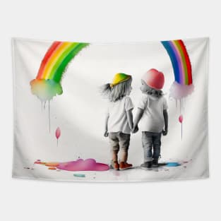 [AI Art] Best learned young: love is love Tapestry