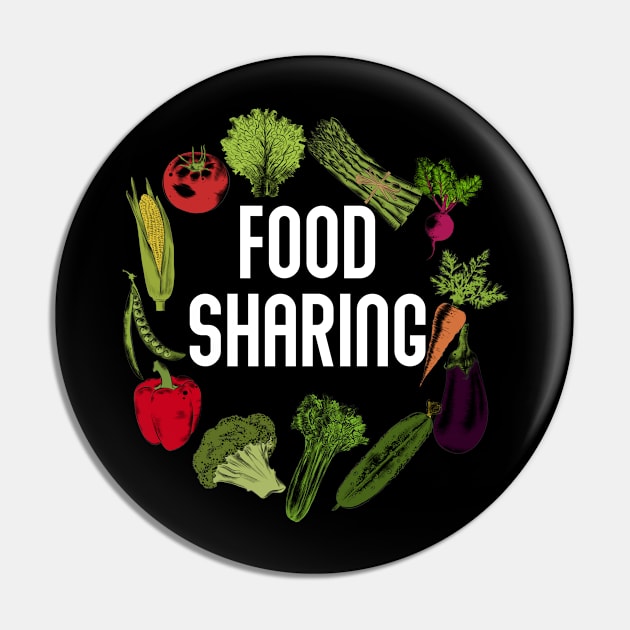 Foodsharing Cucumber Eggplant Paprika Tomato Gift Pin by bigD