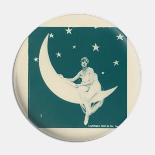 Girl On The Moon Pin