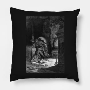 The Raven - Gustave Dore Pillow