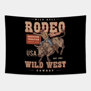 Cowboy | Rodeo | Bull Riding | Vintage | Wild West Tapestry