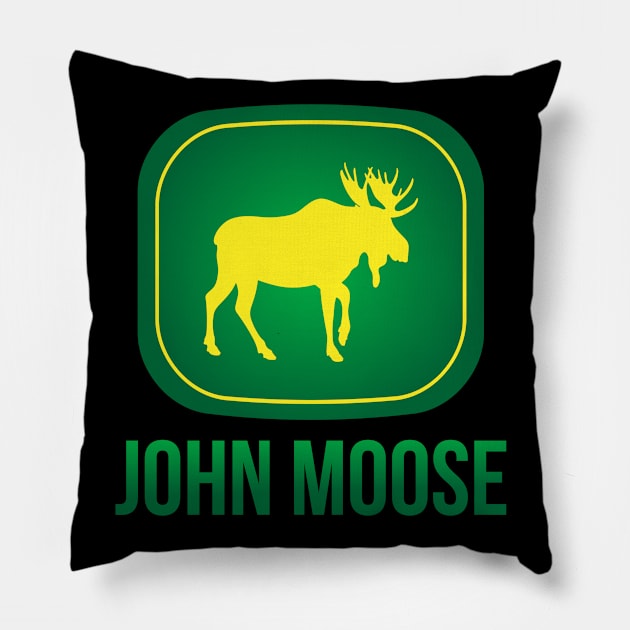 John Moose Deer Parody Funny Pillow by Mellowdellow