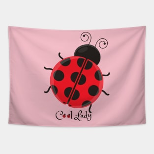 Cool Lady Ladybug Tapestry