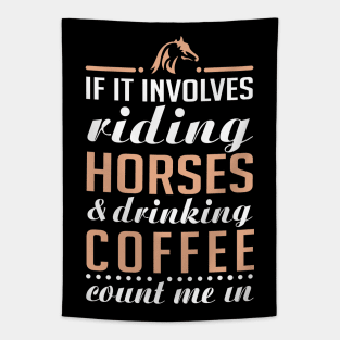 Horses and Coffee Tapestry
