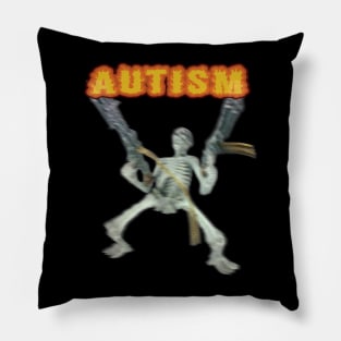 Autism Skeleton Meme Pillow