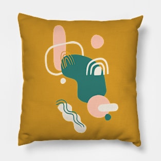 Abstract Party in Gold Pillow