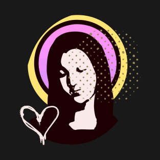 Virgin Mary Religious Pop Art T-Shirt