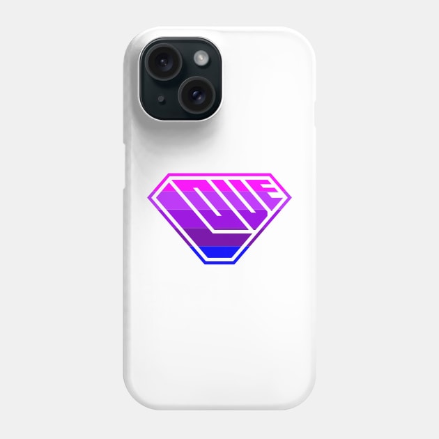 Love SuperEmpowered (Light Pink, Purples & Blue) Phone Case by Village Values