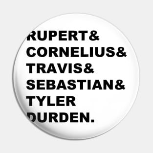 Narrator's Names (Black Text) Pin