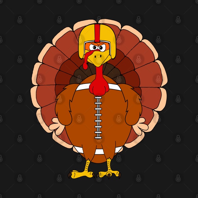 Thanksgiving Football Turkey Character by HotHibiscus