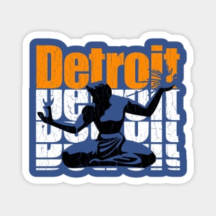 Retro '80s DETROIT (distressed vintage look) Magnet