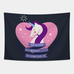 Uicorn May All your dreams come true Tapestry