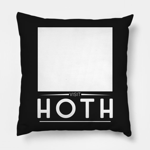 Visit Hoth! (for dark colors) Pillow by Catlore