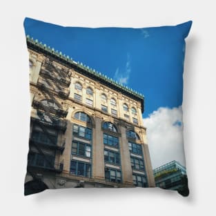 Soho Sky New York City Architecture Pillow