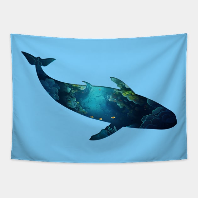 Underwater world in the Whale's shape Tapestry by AO01