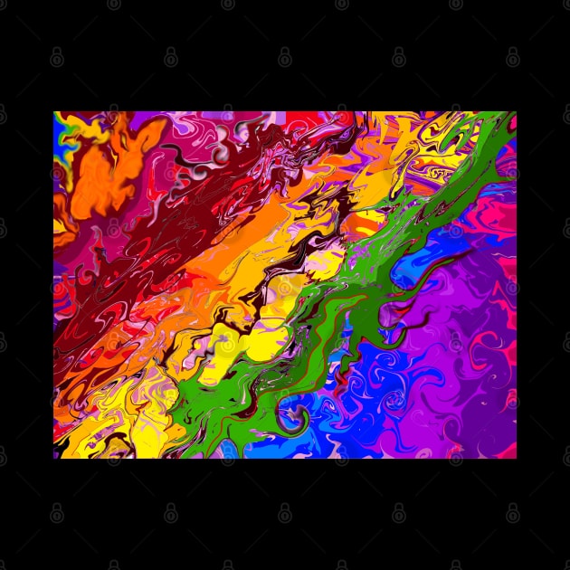 Art abstract in rainbow by Orchid's Art