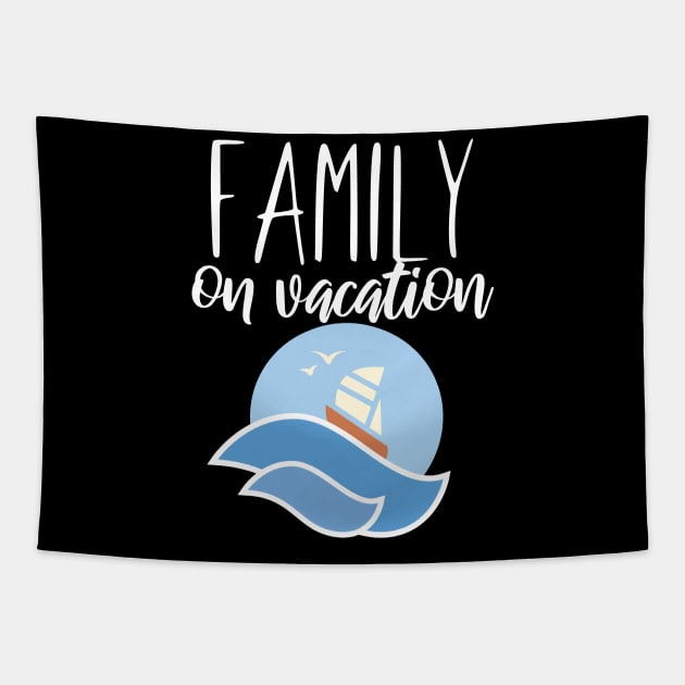 Family on vacation Tapestry by maxcode