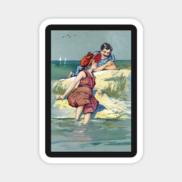 Edwardian bathers Magnet by NEILBAYLIS