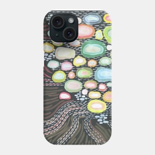 Rainy night (kiwi green on black) Phone Case