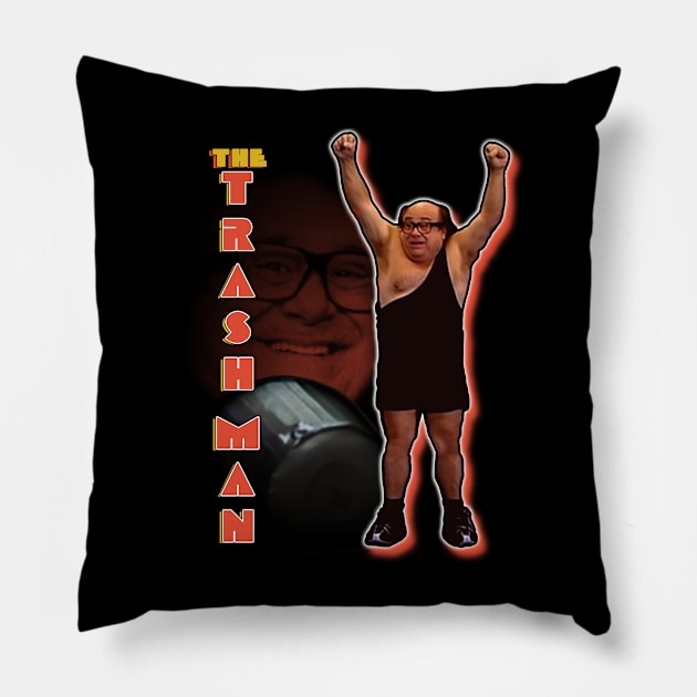 The Trash Man Pillow by Shit Post Hero