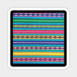 Colorful vibrant mexican fabric rebozo Magnet