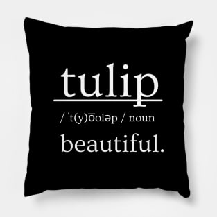 Tulip Definition Vintage Tulips Minimalist Positive Flora Pillow