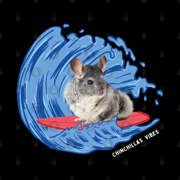 Chinchillas Vibes Beach Waves Animal Chinchilla Rodents by Msafi