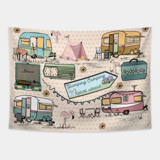 Flamingo Travel Trailer Park Tapestry