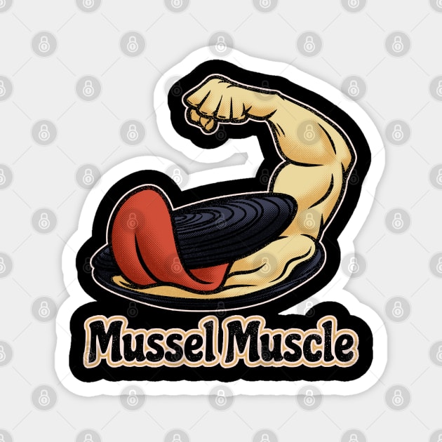 Funny Cute Mussel Muscle Magnet by MimimaStore