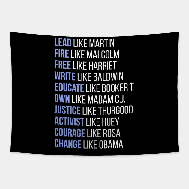 Black Ledgends, Black History, African American, Civil Rights Leaders, Dream like Martin Tapestry by UrbanLifeApparel