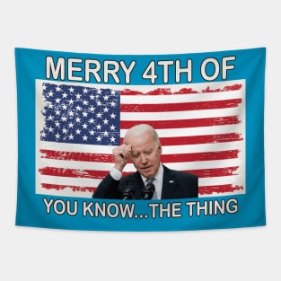 Merry 4th Of You Know...The Thing, Happy 4th Of July Tapestry