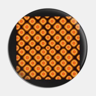 orange diamond and circle pattern Pin