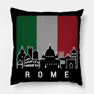 Rome Italy Skyline Flag Pillow