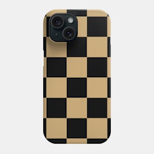 Checkered Square Seamless Pattern - Black & Brown Phone Case