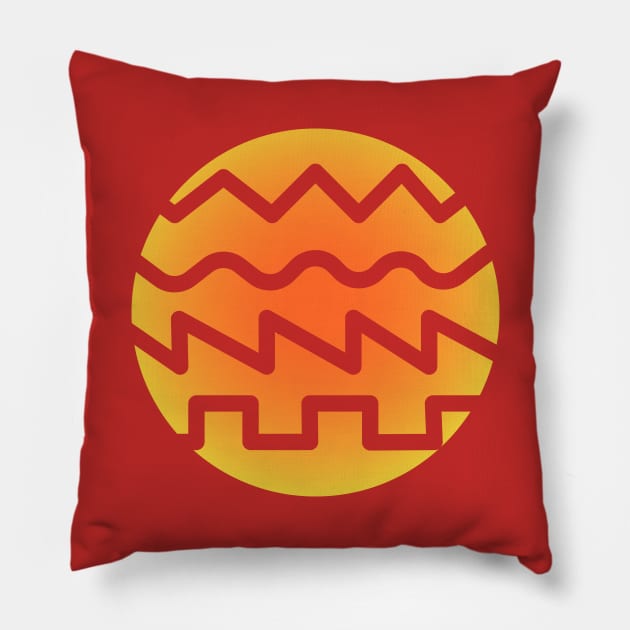 Synthesizer Waveform Pillow by Mewzeek_T