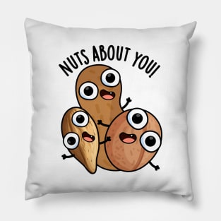 Nuts About You Funny Nut Puns Pillow