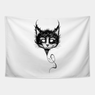 Evil Cat Balloon (black version) Tapestry